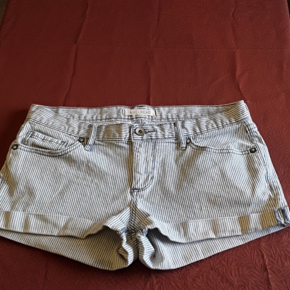 Bullhead Pants - Bullhead pinstripe shorts with rolled hem